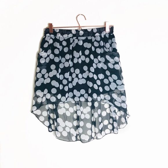 🌵12/$25 EUC Royal Love Polka Dot High Low Skirt L - Picture 1 of 7